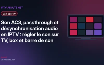 Son AC3, passthrough et désynchronisation audio en IPTV : régler le son sur TV, box et barre de son